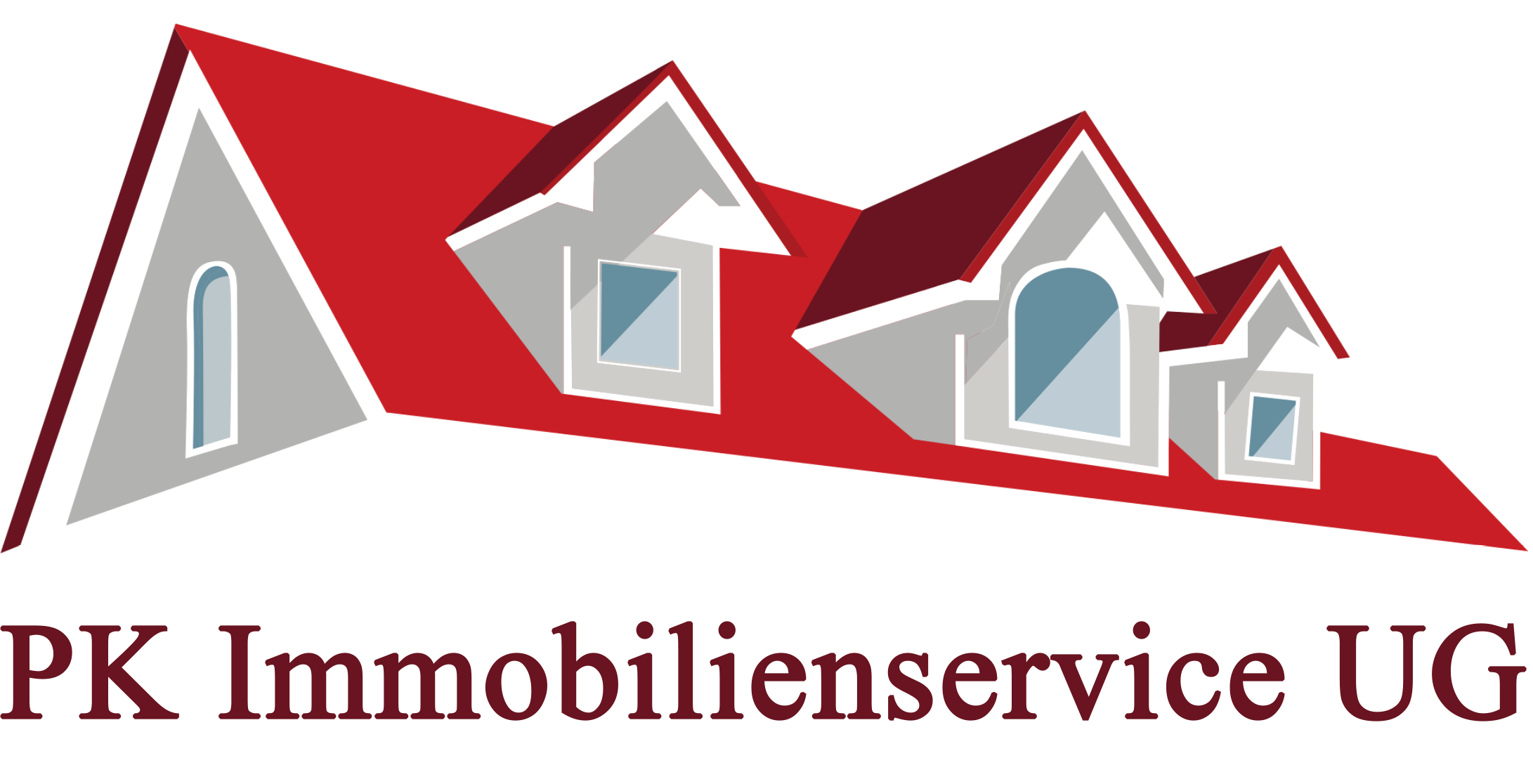 Logo Immobilienvermittlung Kühn, rotes Dach mit Unternehmensname